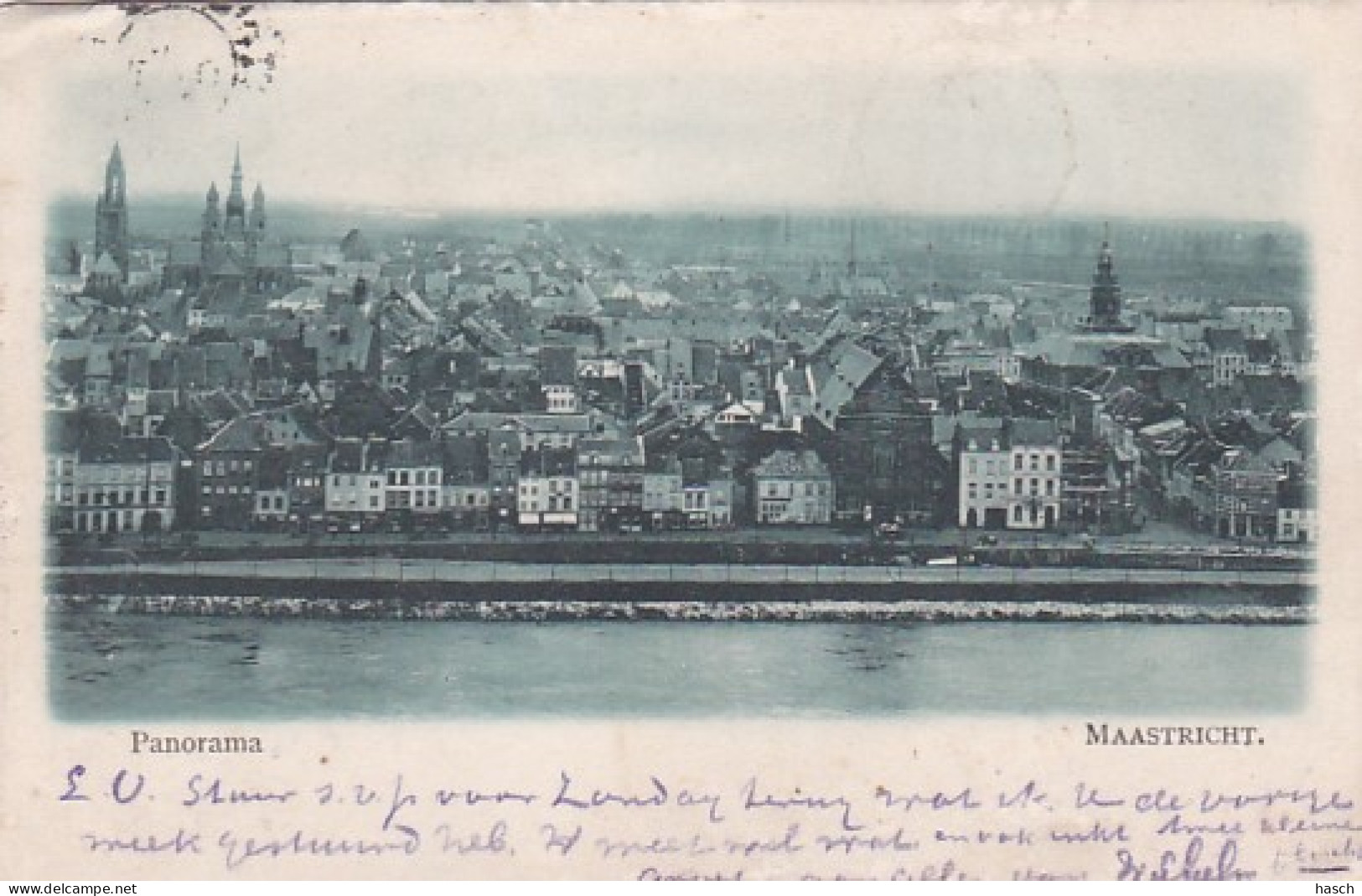 2606650Maastricht, Panorama. (Poststempel 1900) (achterkant Begint Los Te Laten) - Maastricht