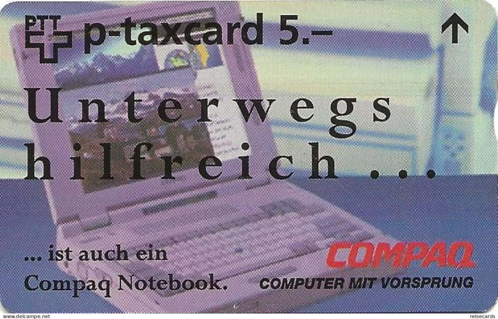 Switzerland: PTT-p KF-129A 510L Compaq Notebook - Suisse