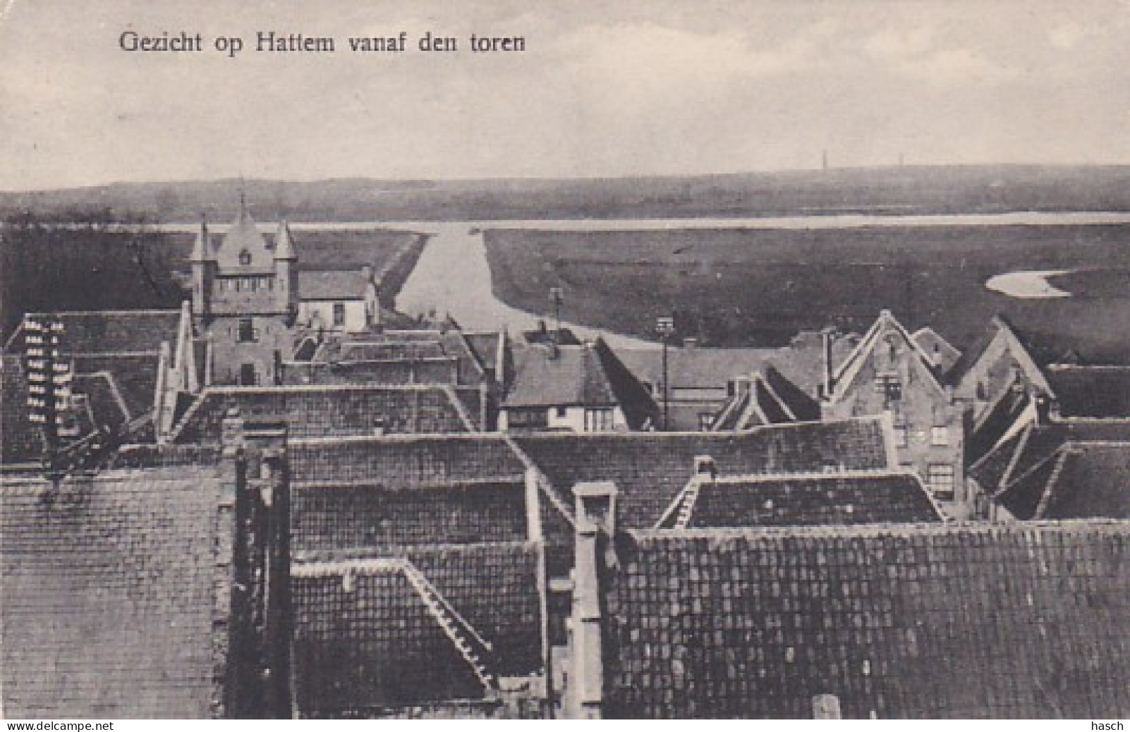 2606724Hattem, Gezicht Op Hattem Vanaf Den Toren. - Hattem