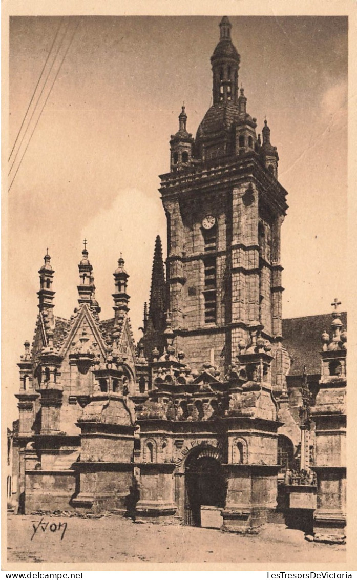 FRANCE - Saint Thégonnec - L'église - Façade Et Porche - Carte Postale Ancienne - Saint-Thégonnec