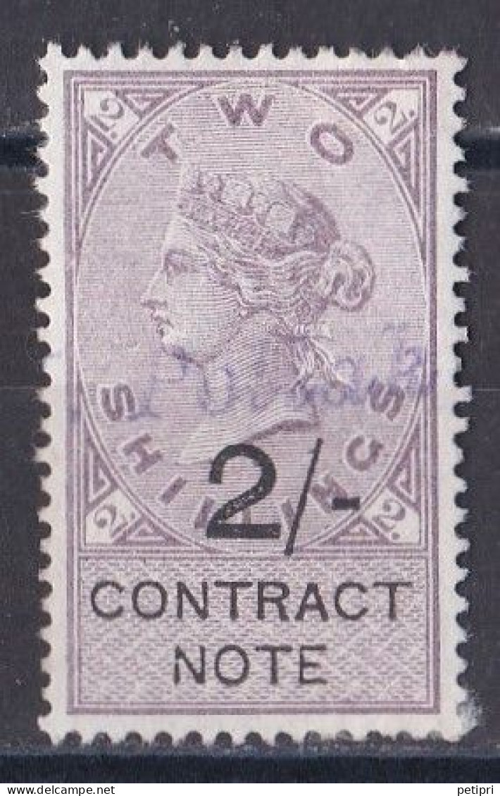 Grande Bretagne -  Fiscaux  -  2 Shillings  Sans Gomme - Revenue Stamps