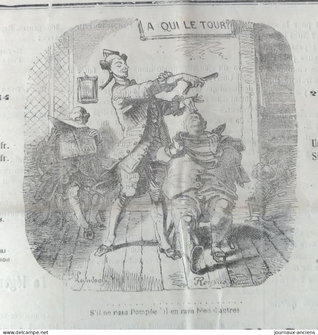 Journal LE FIGARO GASCON De Avril 1866 - BARBIER COIFFEUR - Ohne Zuordnung