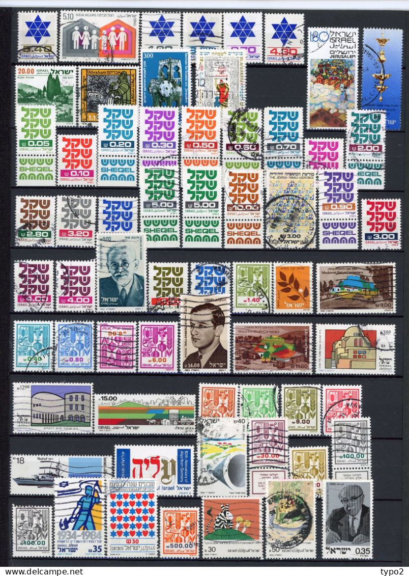 ISRAEL -  COLLECTION depuis 1948  **,*,(o)  environ 500 timbres BE   13 scans