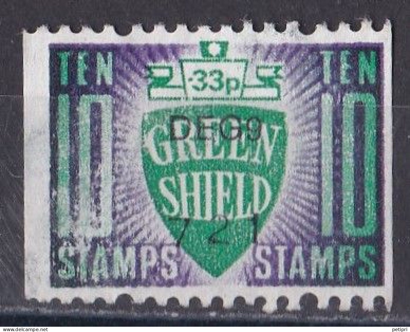 Grande Bretagne -  Bon D épargne Green Shield 33 P - Variétés, Erreurs & Curiosités
