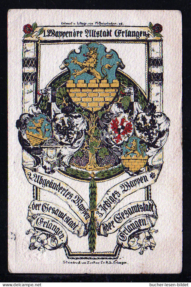 5 Pf. Privat Ganzsache Wappen Der Stadt Erlangen - Gebraucht 1906 - Buste