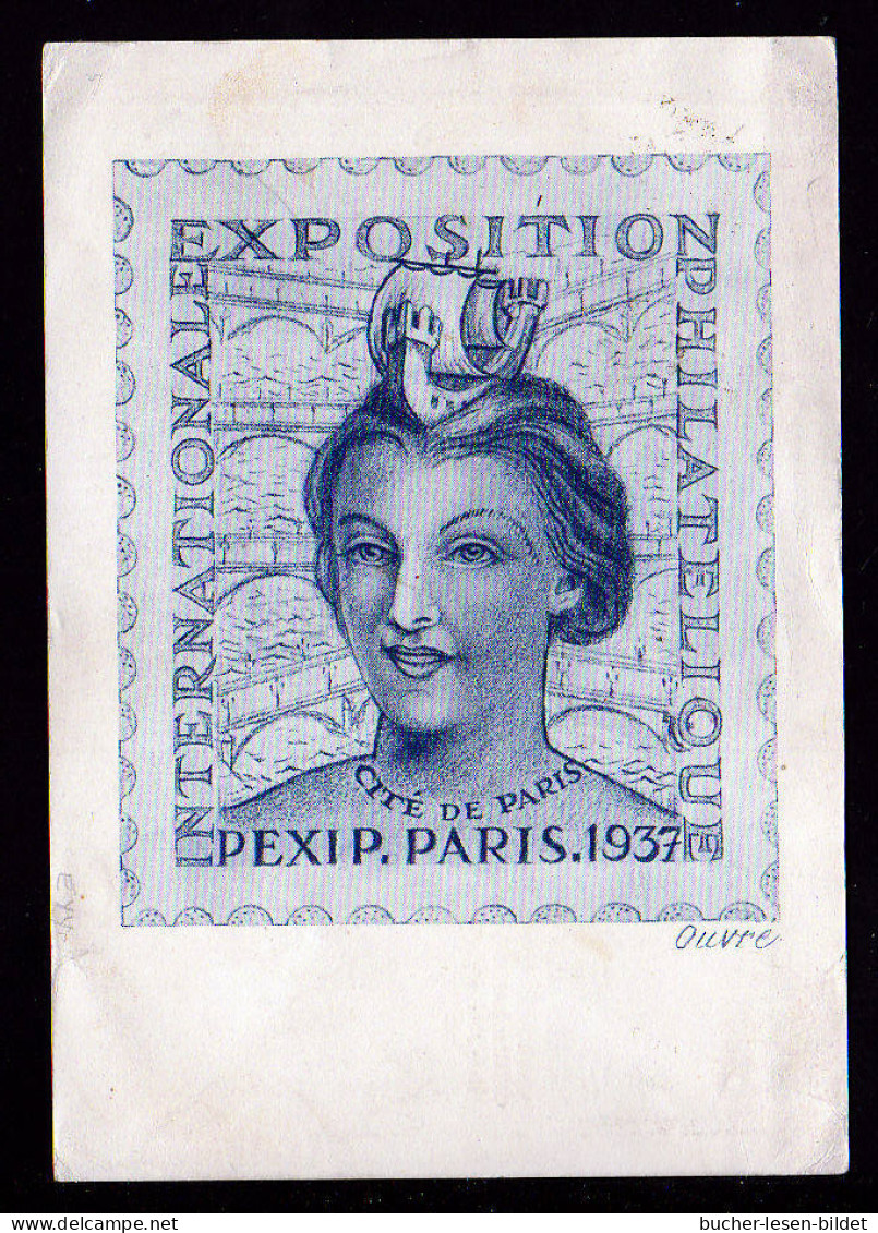 40 C. Privat Ganzsache Zur Ausstellung Paris 1937 - Gebraucht Mit Sonderstempel Nach USA - Pseudo-entiers Privés