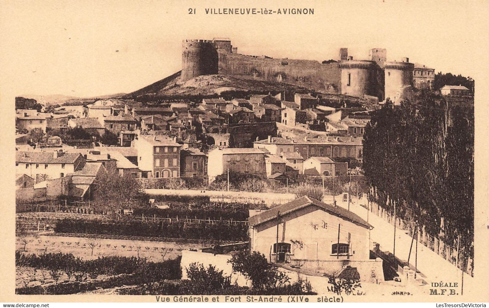 FRANCE -  Villeneuve Lès Avignon - Vue Générale Et Fort Saint André - Carte Postale Ancienne - Villeneuve-lès-Avignon