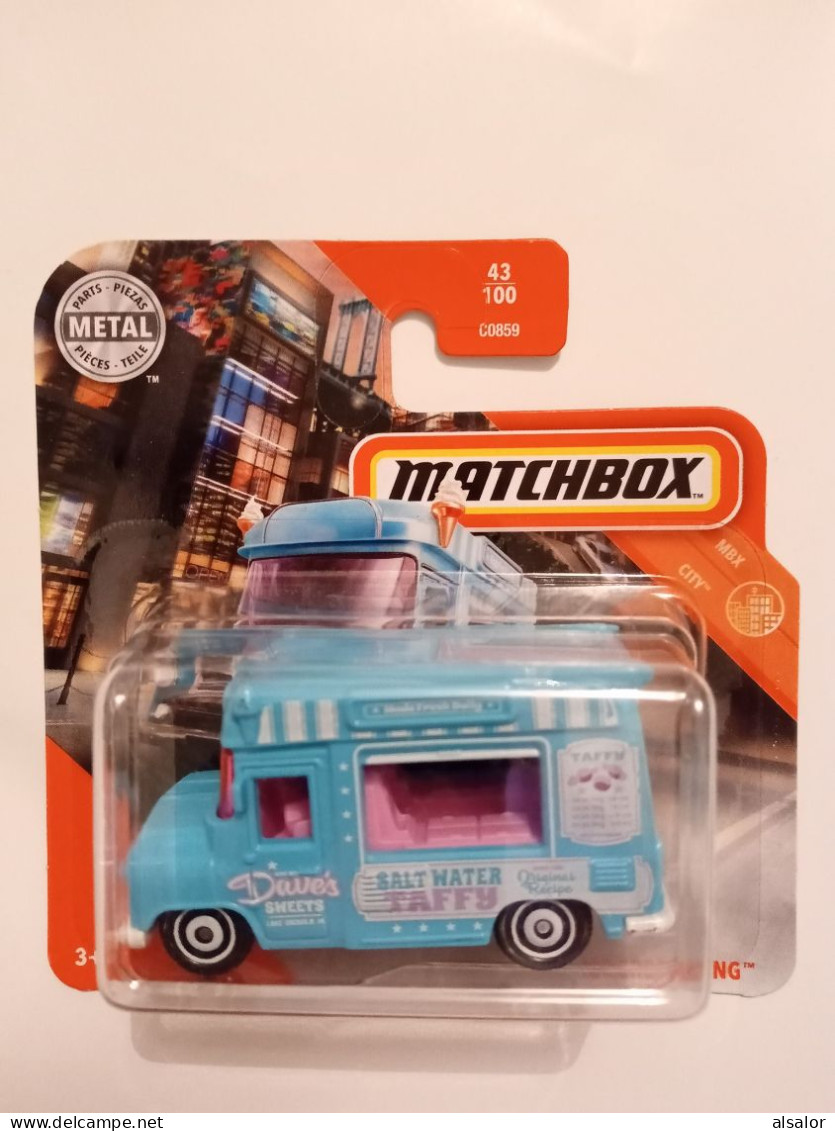 ICE CREAM KING BLEU MATCHBOX - Matchbox (Mattel)