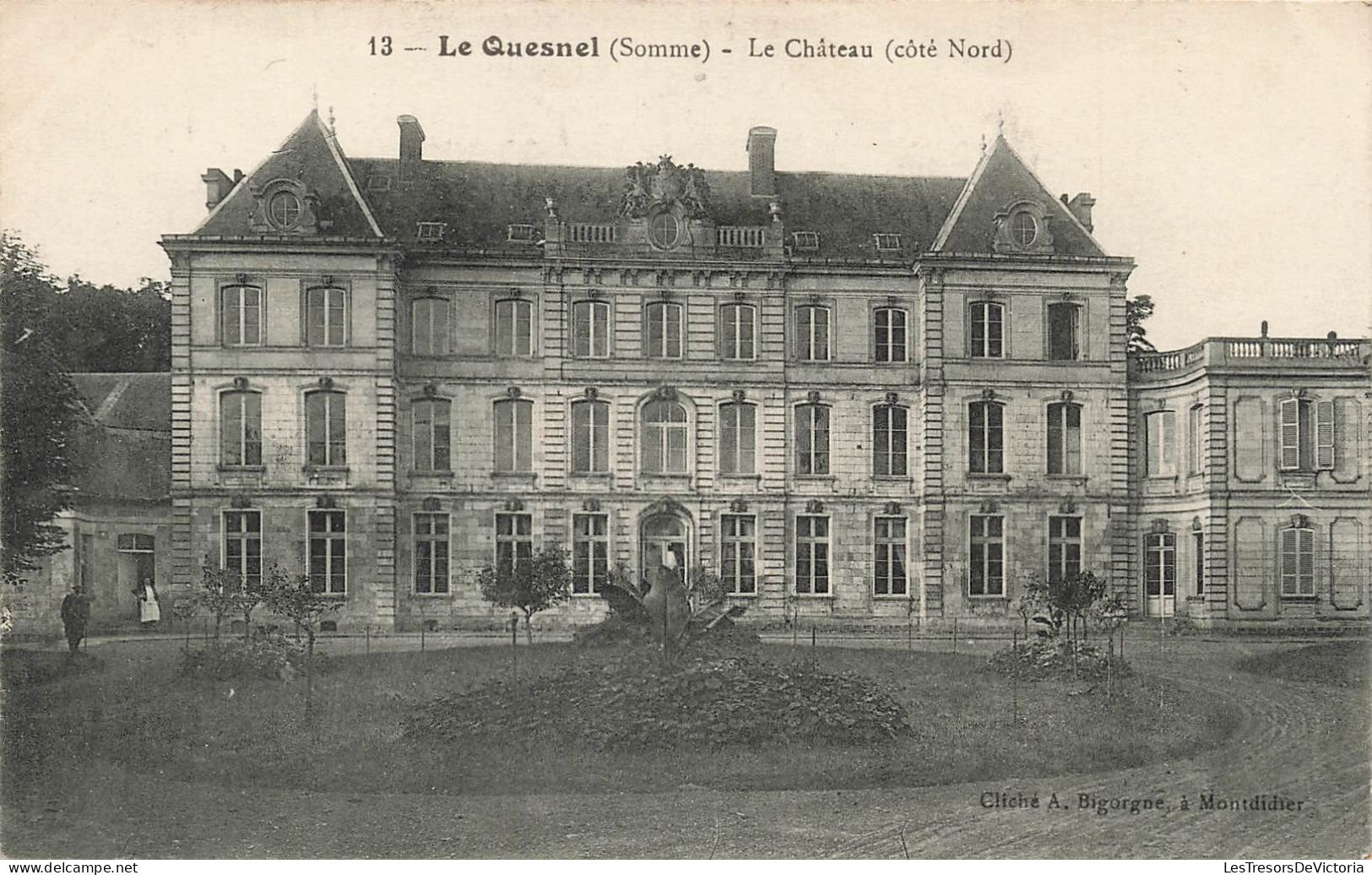 FRANCE - Le Quesnel (Somme) - Vue Générale - Vue De Face - Le Château (Côté Nord) - Carte Postale Ancienne - Montdidier