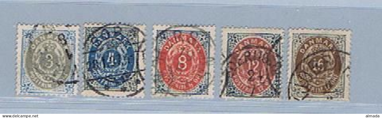 Dänemark, Denmark 1875: Michel 22, 23, 25-27 Gestempelt,  Used - Used Stamps