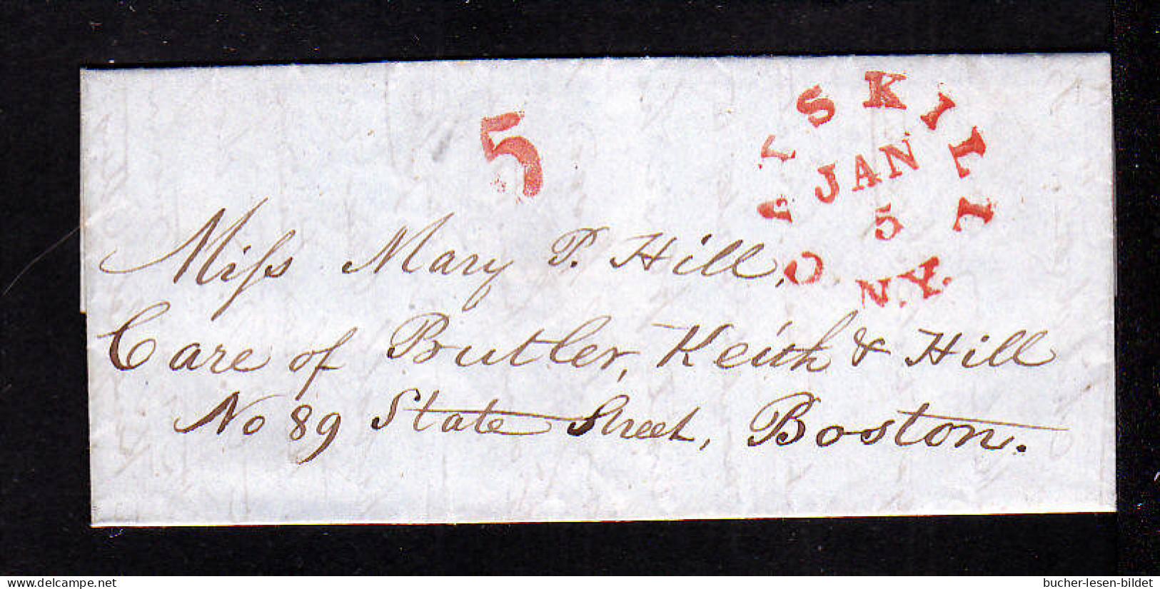 1850 - Brief Ab CATSKILL Nach Boston - …-1845 Prephilately