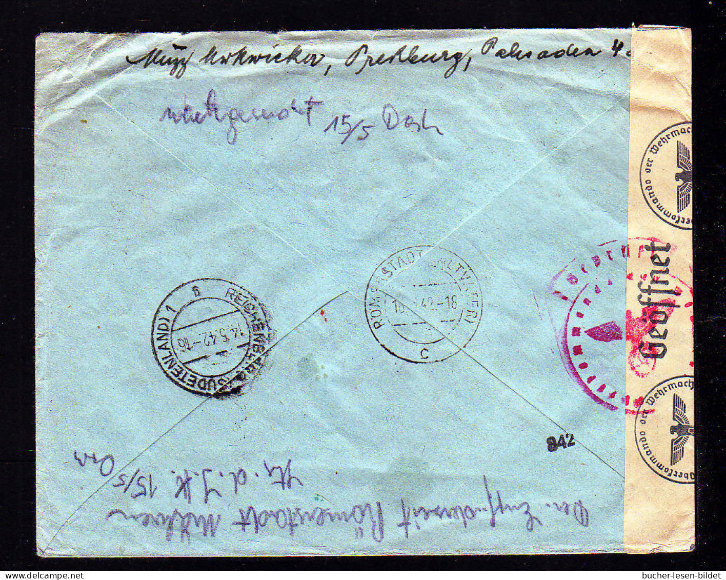 1942 - Einschreibbrief Ab Bratislava 8 Nach Reichenberg - Zensur - Storia Postale