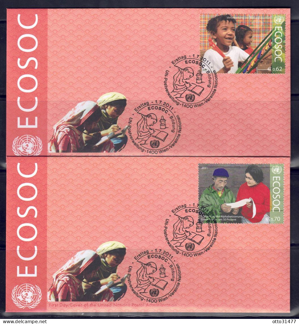 UNO Wien 2011 - ECOSOC, FDC Mit Nr. 730 - 731 - FDC