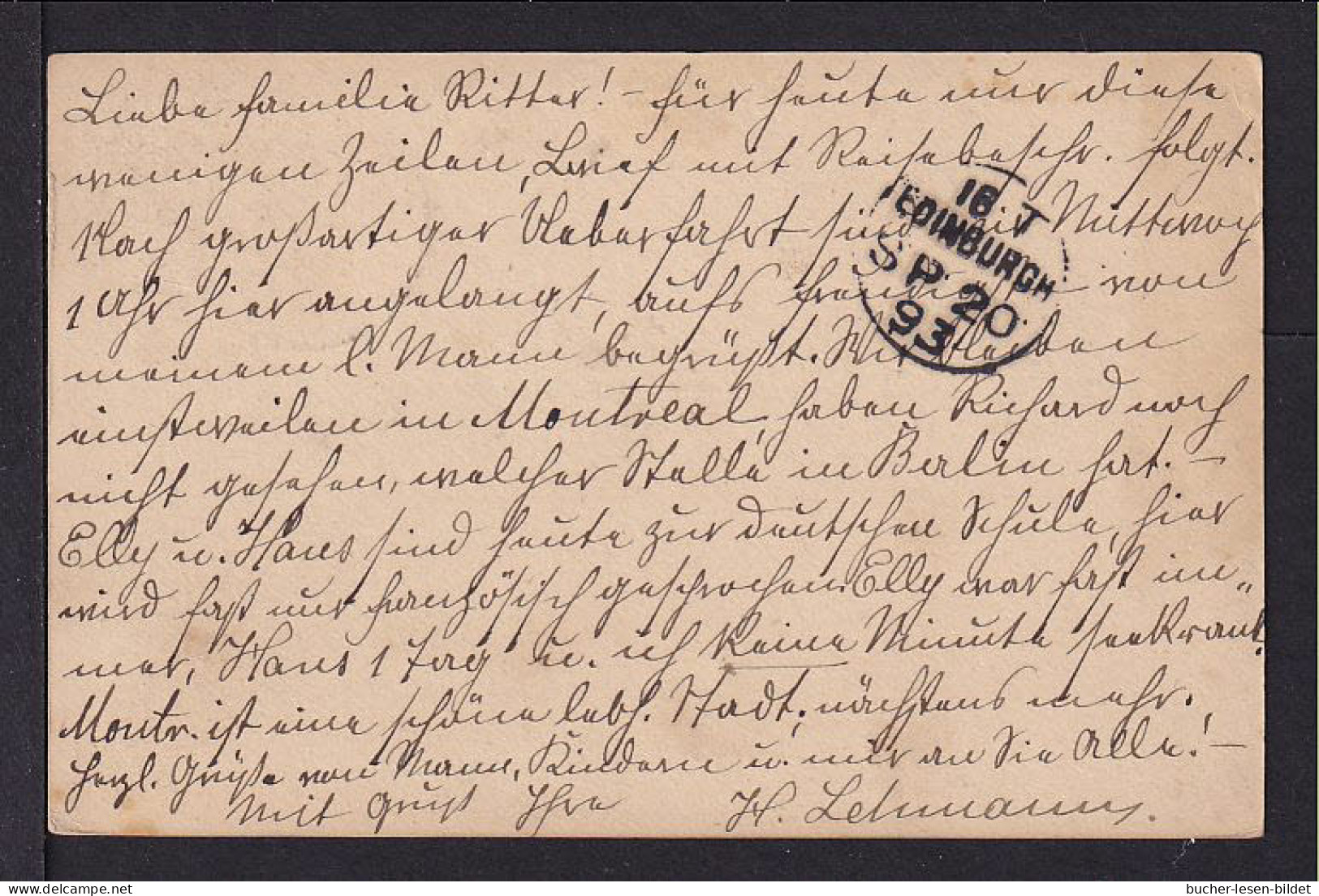 1893 - 2 C. Grün Ganzsache Ab Montreal Nach Schottland - Lettres & Documents