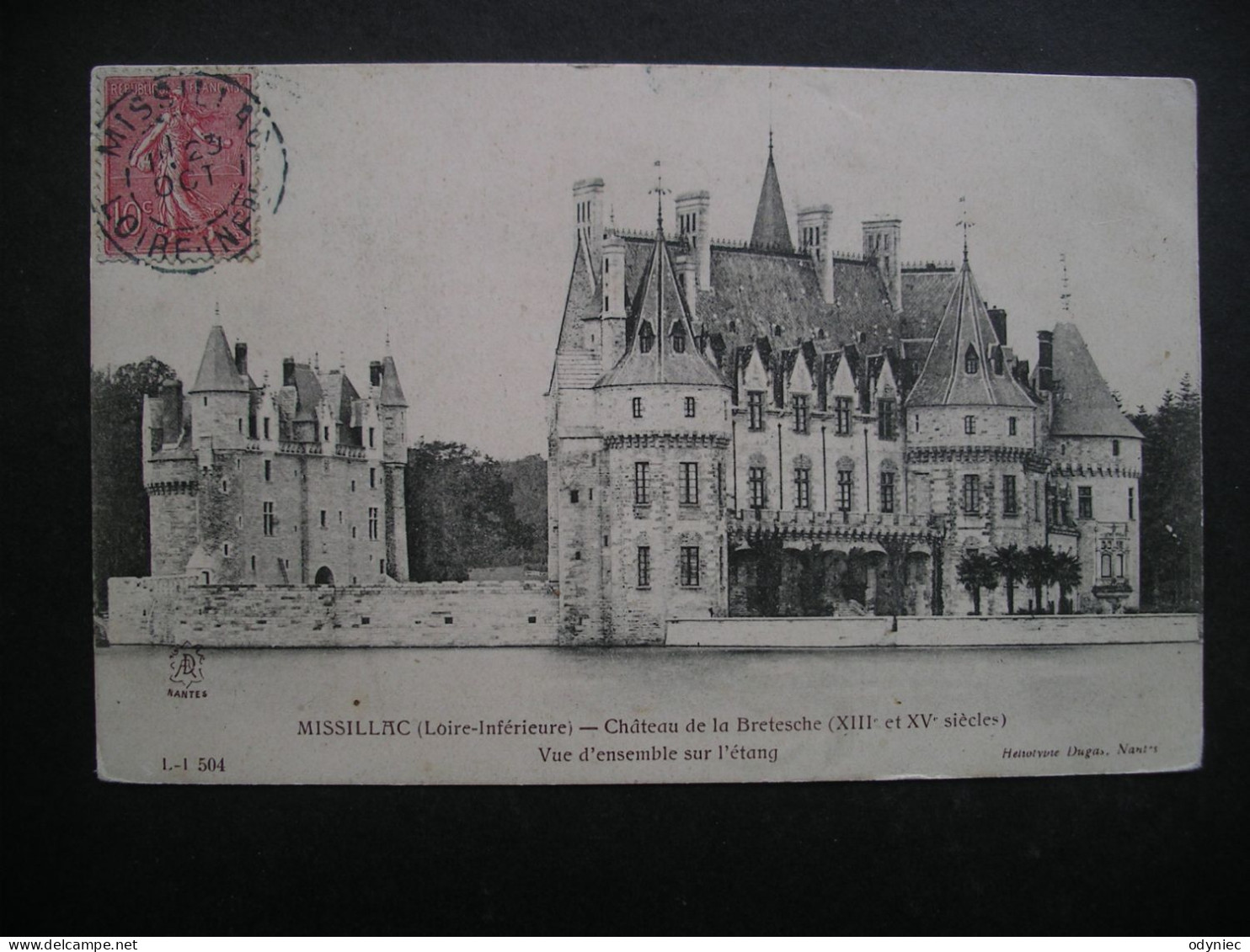 Missillac(Loire-Inferieure)-Chateau De La Bretesche Vue D'ensemble Sur L'etang 1904 - Missillac