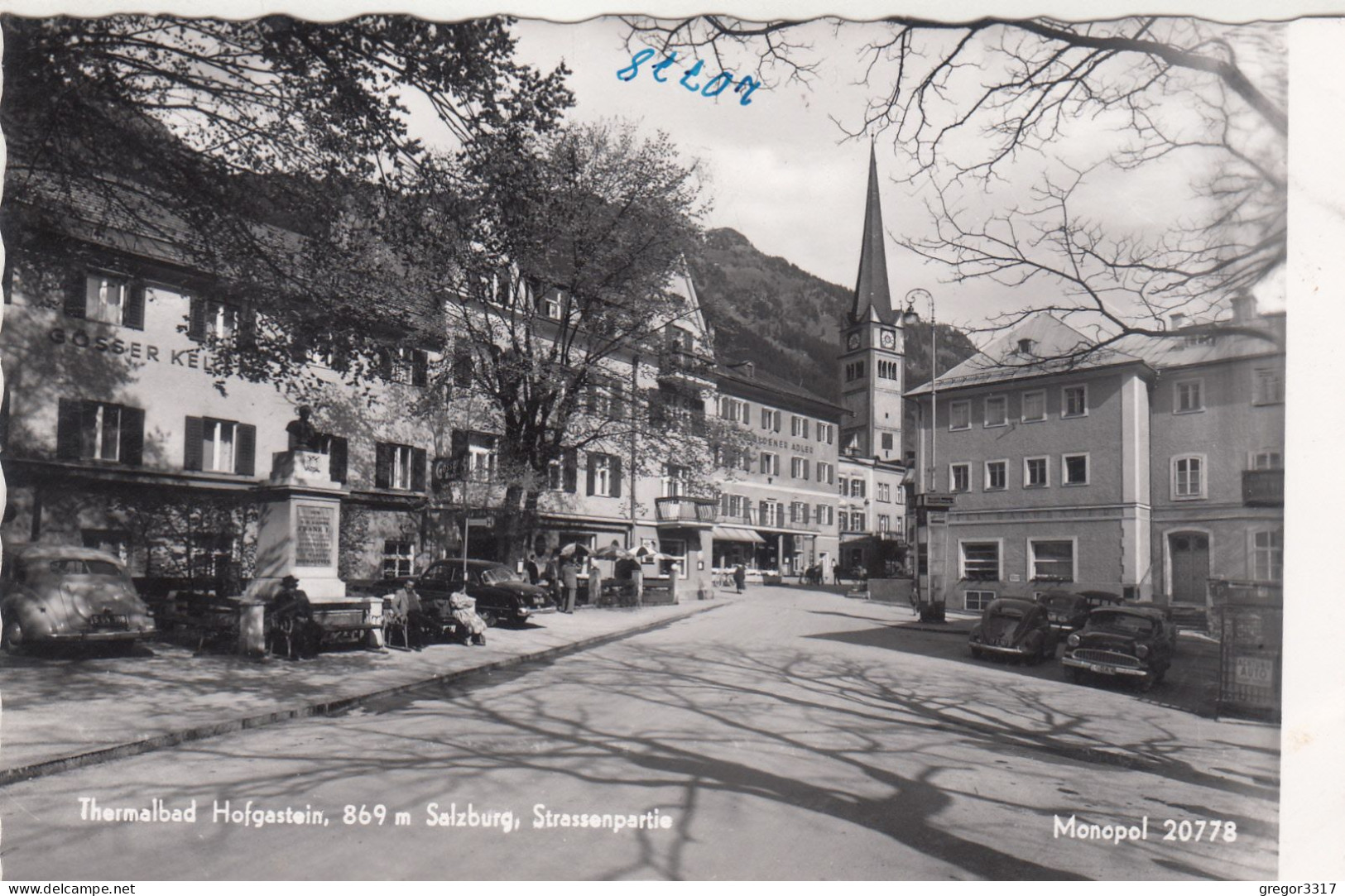 E4724) Thermalbad HOFGASTEIN - Salzburg - Straßenpartie - AUTOS Alt !! S/W - Bad Hofgastein