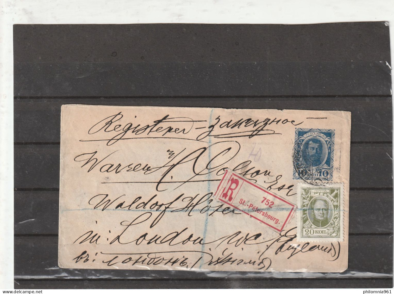Russia St.Petersburg PS COVER To Great Britain 1913 - Briefe U. Dokumente