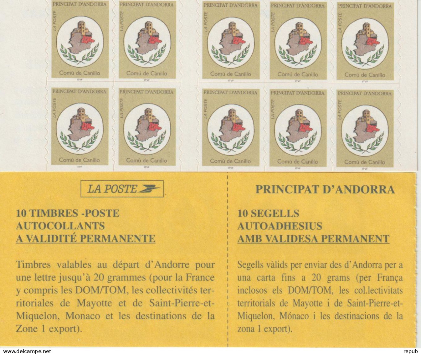 Andorre Français 1996 Carnet Blason 6 ** MNH - Markenheftchen