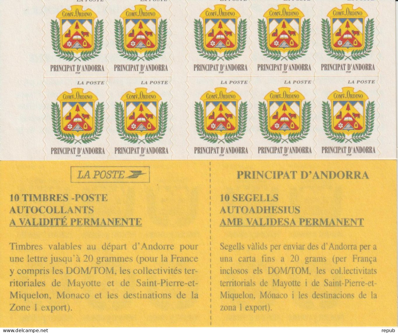 Andorre Français 1998 Carnet Blason 8 ** MNH - Postzegelboekjes