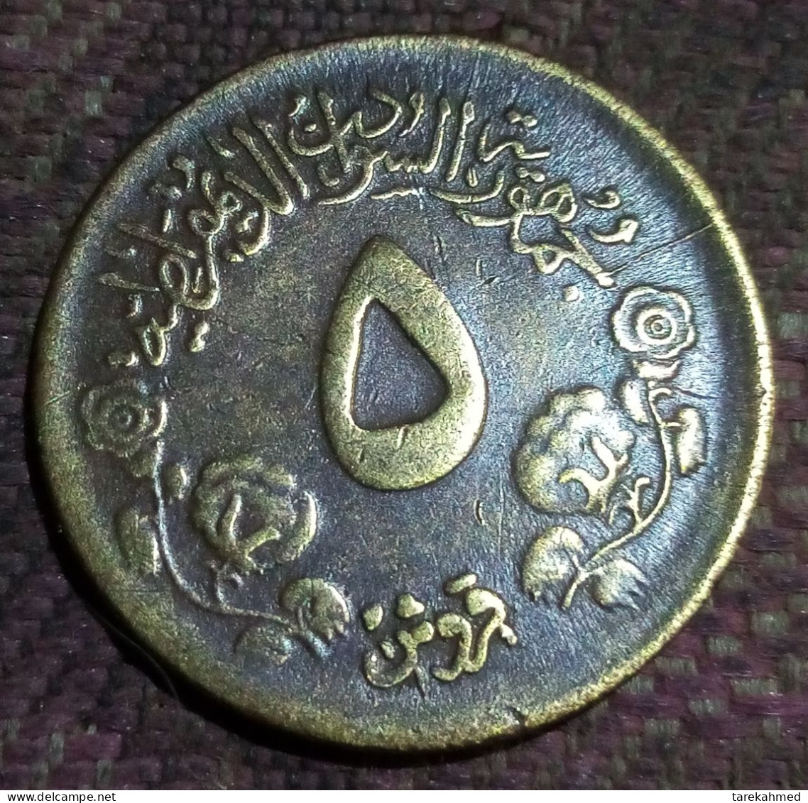 Sudden , 5 Qirsh 1403 (1983) , KM# 110.1 , Agouz - Sudan