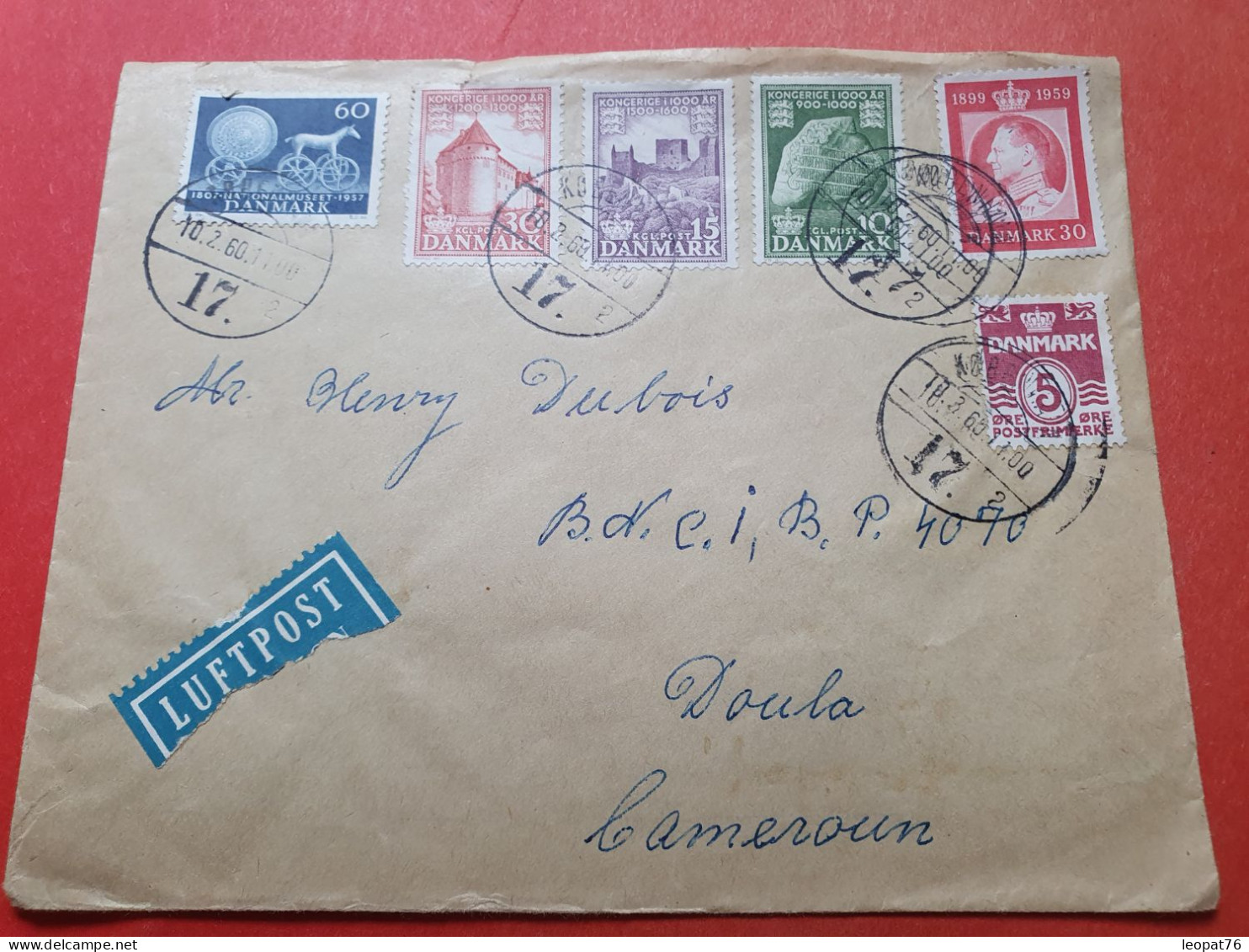 Danemark - Enveloppe De Copenhague Pour Le Cameroun En 1960 - Réf 3338 - Cartas & Documentos