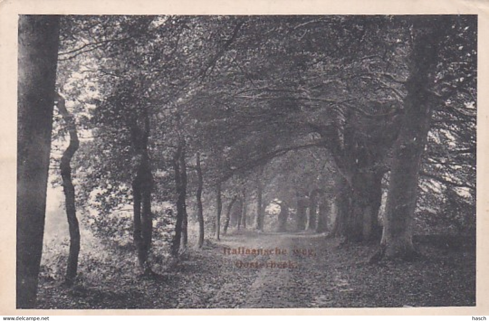 4770229Oosterbeek, Italiaansche Weg. – 1915. (kleine Vouwen In De Hoeken) - Oosterbeek