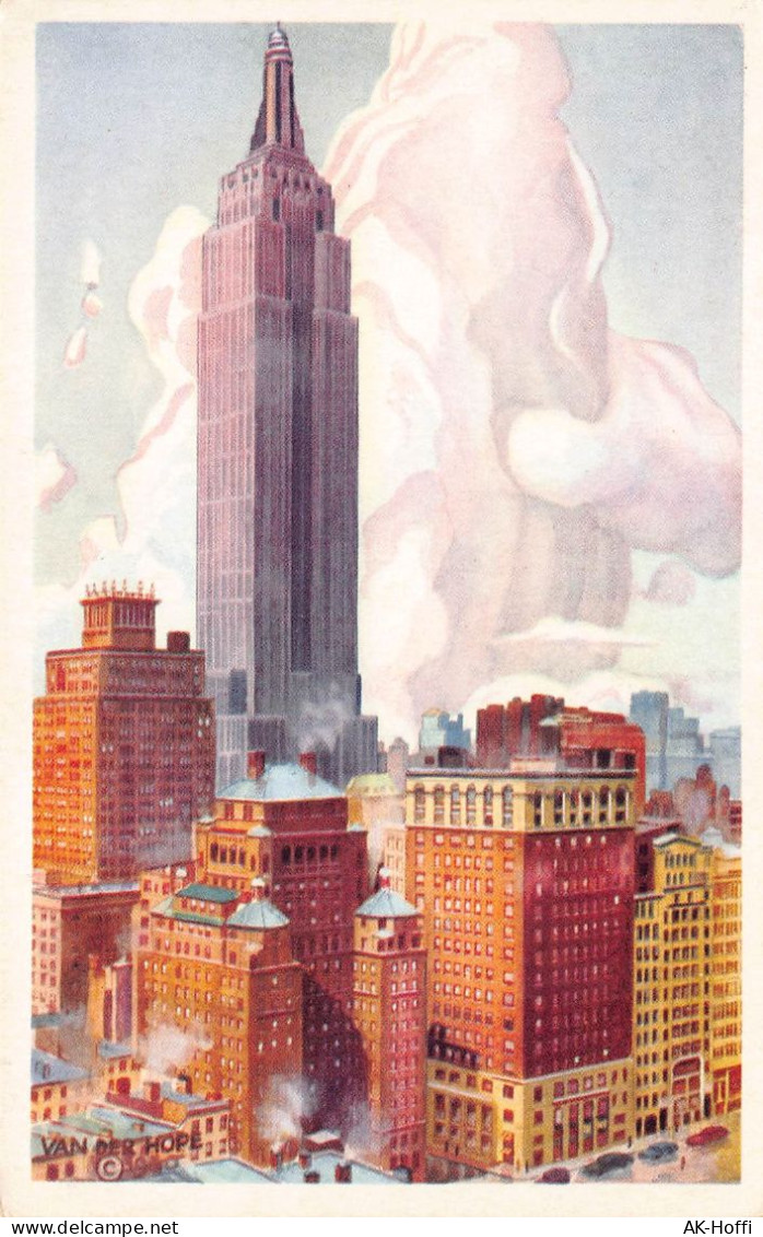 NEW YORK - Southwestern Vista Of The Empire State Building (1787) - Empire State Building