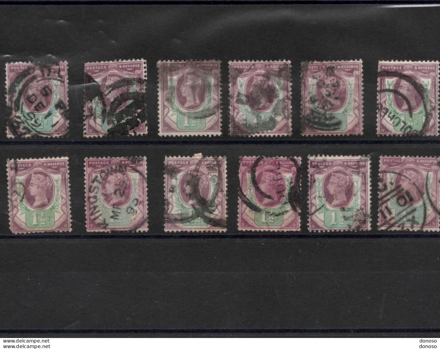 GB 1887 VICTORIA Yvert 93 Lot De 12 Oblitéré, Used Cote : 84 Euros - Used Stamps