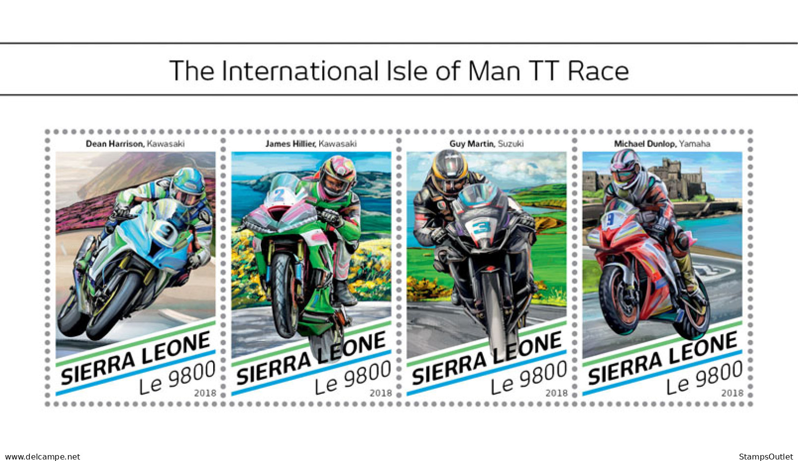  SIERRA LEONE 2018 MNH  TT Race  Michel Code: 9919-9922, Scott Code: 4828, Yvert&Tellier Code: 8045-8048 - Sierra Leone (1961-...)