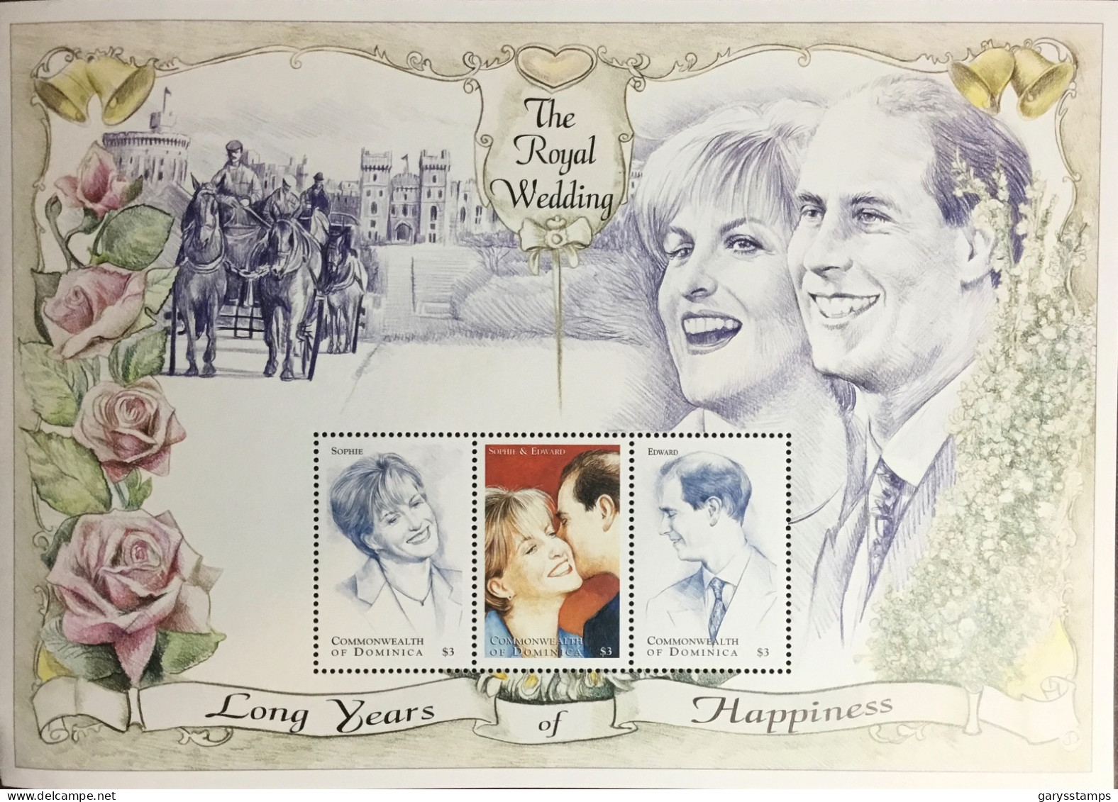 Dominica 1999 Royal Wedding Sheetlet MNH - Dominique (1978-...)