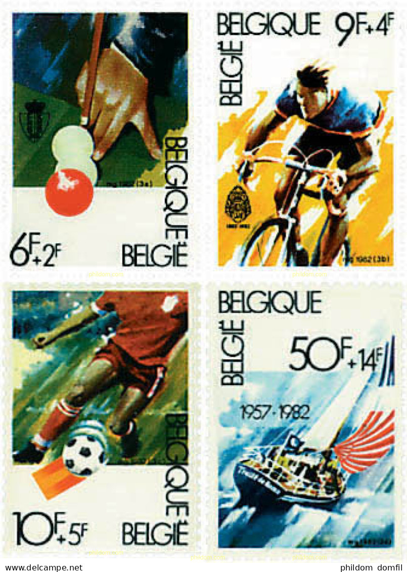 724109 HINGED BELGICA 1982 DEPORTES - Sonstige & Ohne Zuordnung