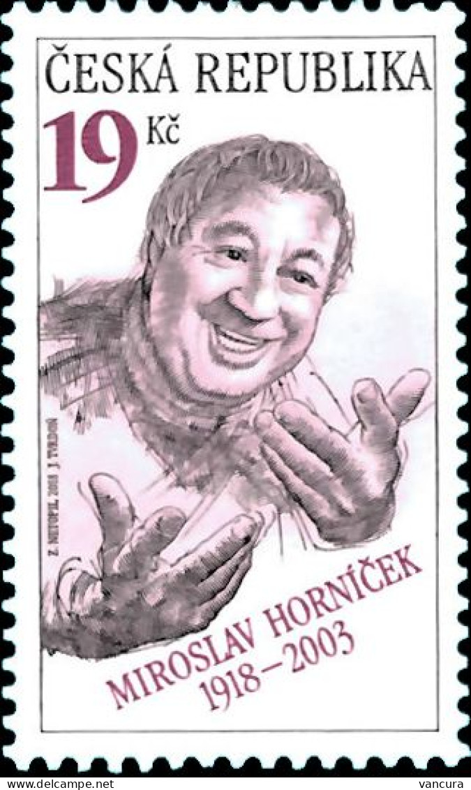 1005 Czech Republic Miroslav Hornicek, Actor, Writer 2018 - Unused Stamps