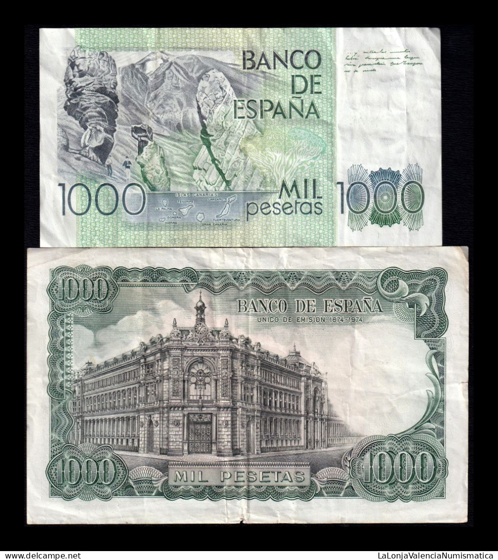 España Spain Set 2 Billetes 1000 Pesetas 1971 1979 Pick 154 158 Bc/Mbc F/Vf - 1000 Pesetas