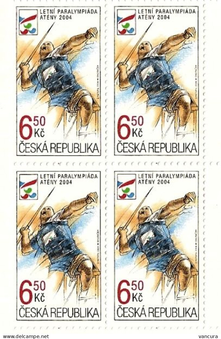 ** 406 Czech Republic Paralympic Athens 2004 - Block Of 4 - Unused Stamps