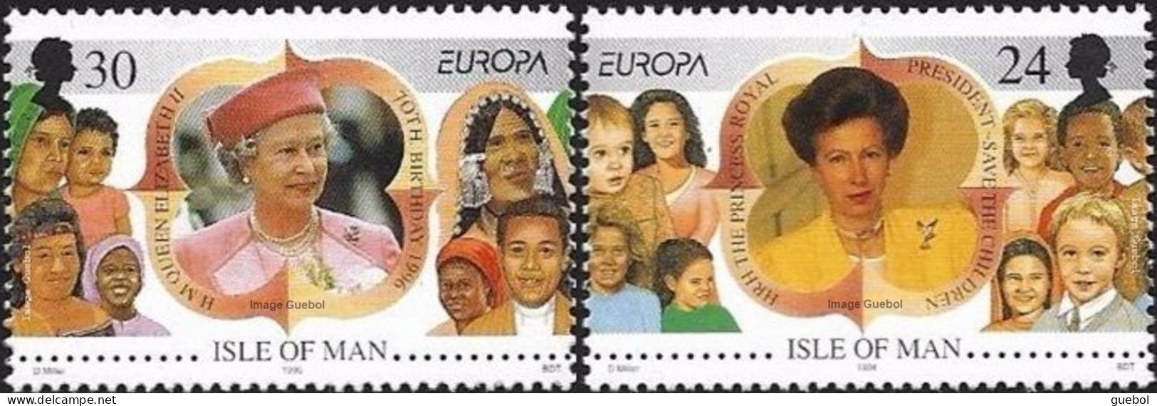 CEPT / Europa 1996 Ile De Man  N° 712 Et 713 ** Les Femmes Célèbres - 1996