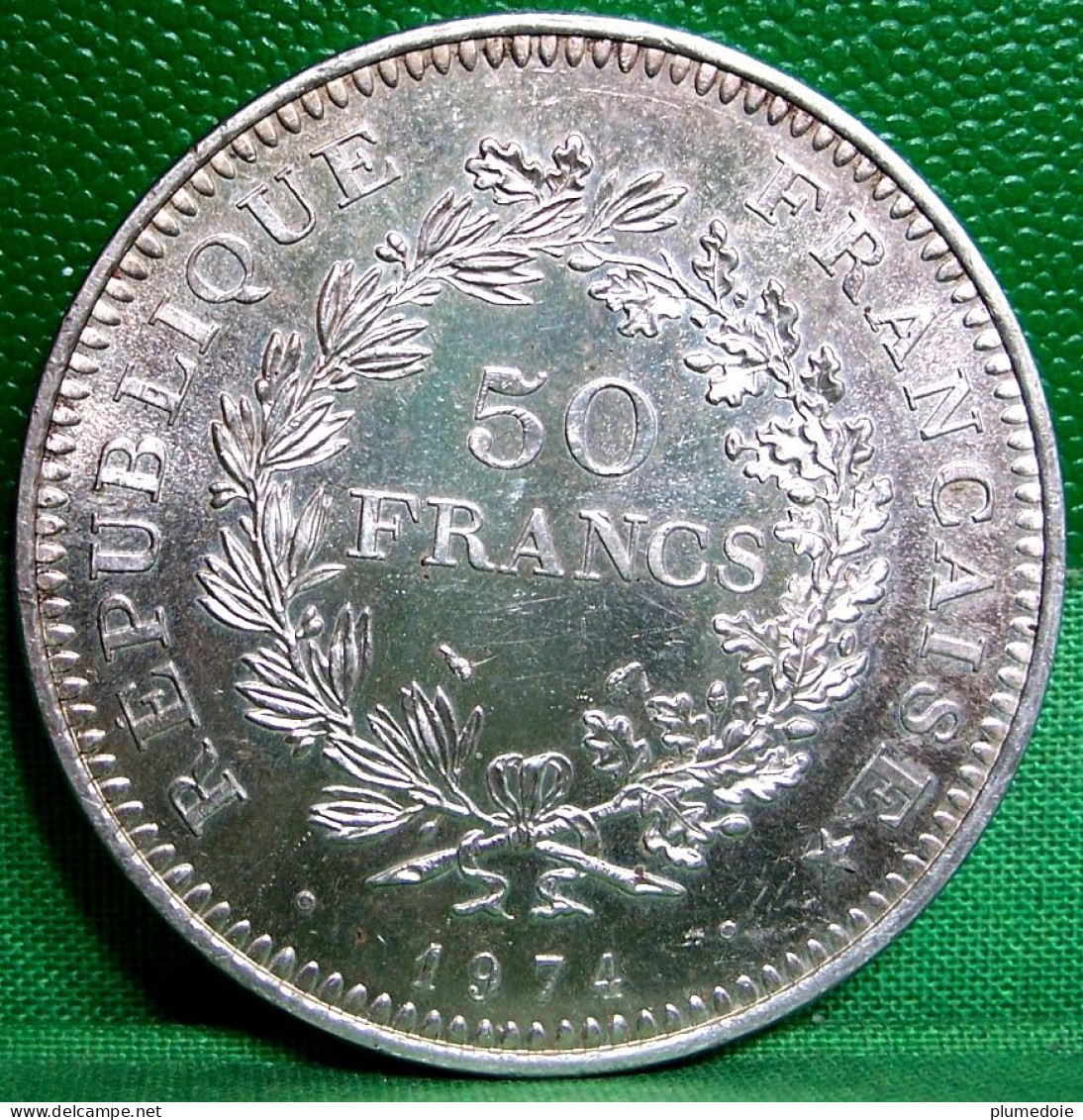 MONNAIE ARGENT . 50 FRANCS 1974  HERCULE . FRANCE SILVER COIN . TTB - 50 Francs