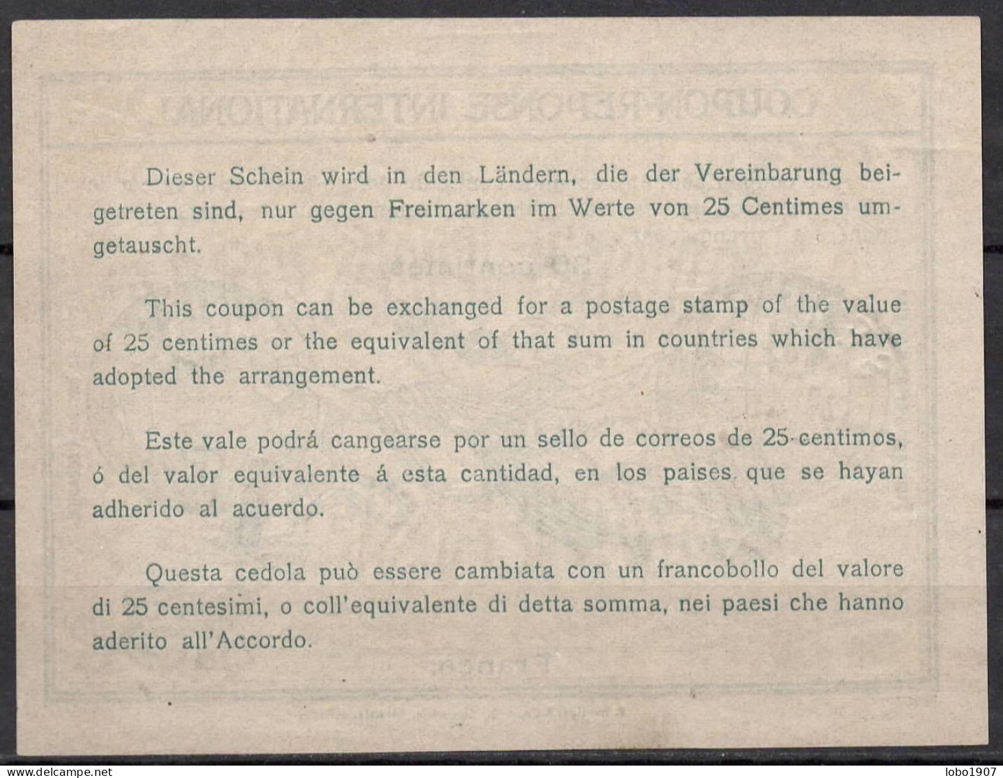 FRANCE  Ro4A  30c.  International Reply Coupon Reponse Antwortschein IRC IAS Cupon Respuesta O SENLIS 22.02.1918 - Antwoordbons