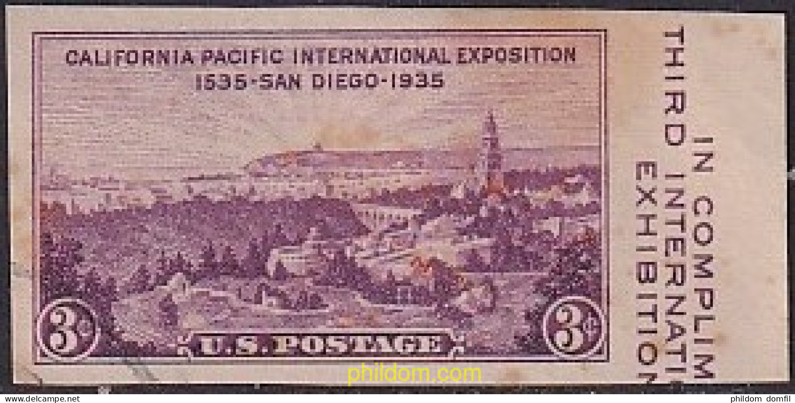 724122 USED ESTADOS UNIDOS 1935 EXPOSICIÓN INTERNACIONAL DEL PACIFICO EN SAN DIEGO - Ungebraucht