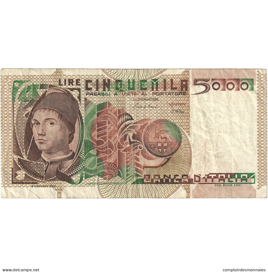 Billet, Italie, 5000 Lire, 1982, 1982-11-03, KM:105b, TTB - 5.000 Lire