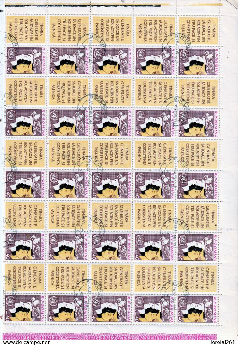 1960 - O.N.U.  /feuille Complète COMPLÈTE X 100 - Fogli Completi