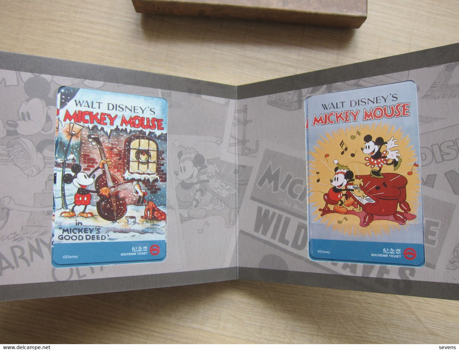 Shanghai Metro Souvenir ticket set, Disney Mickey Mouse memories, set of 10, mint in folder,see description