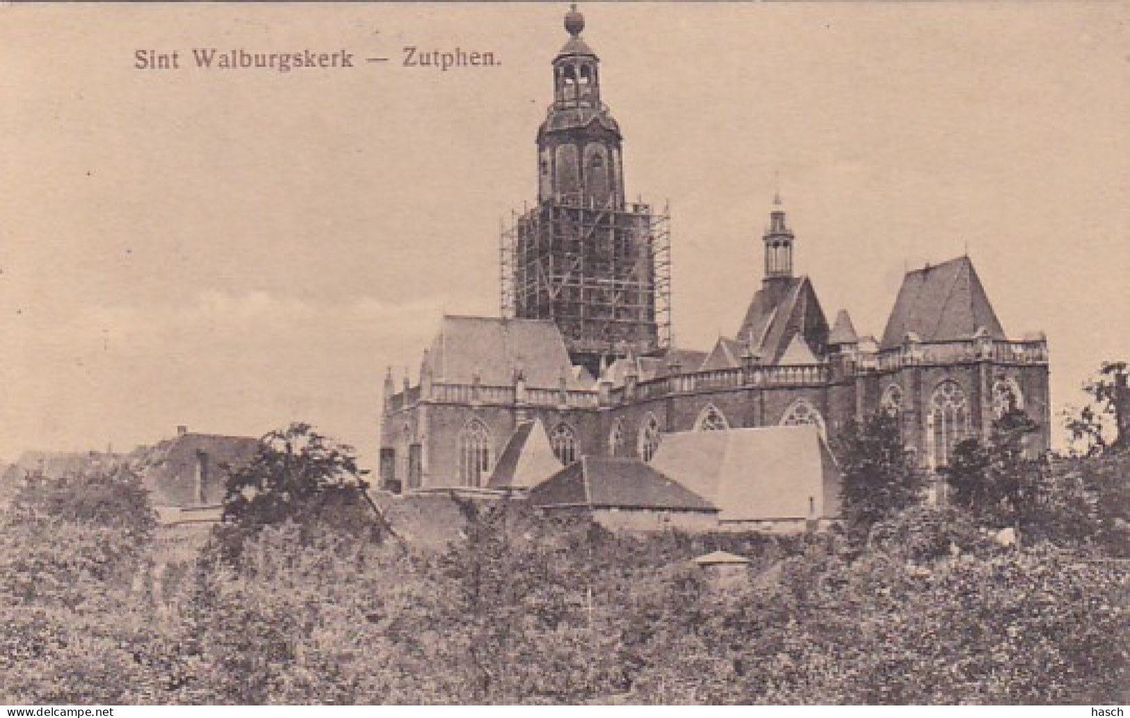 4849     122        Zutphen, St. Walburgskerk. 1913.                - Zutphen