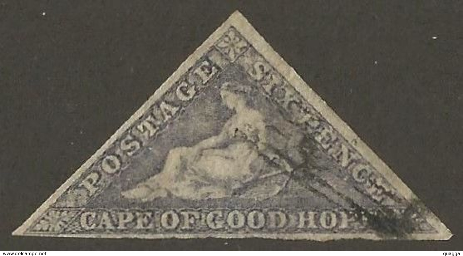 Cape Of Good Hope 1855. 6d Slate Purple (blued Paper), SG 7d, SACC 7d, - Cape Of Good Hope (1853-1904)
