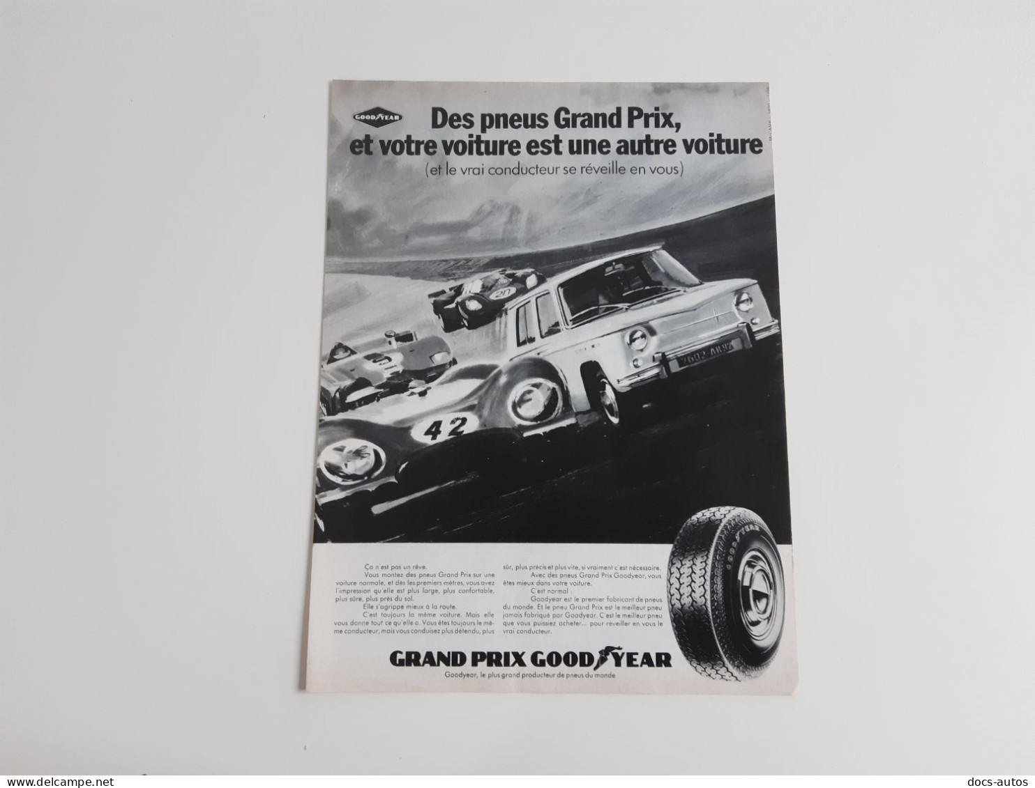 Pneus Grand Prix Goodyear - Publicité De Presse - Autres & Non Classés