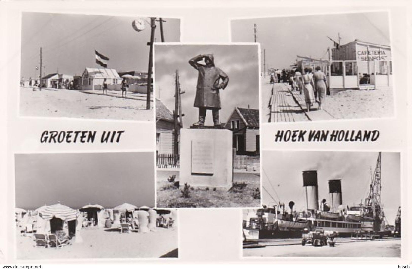 4851      23           Hoek Van Holland, Groeten Uit Hoek Van Holland. 1956. (FOTOKAART)(kaart Uit Album, Links - Hoek Van Holland