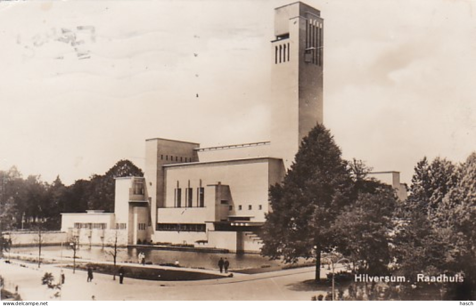485136Hilversum, Raadhuis. 1951. (FOTOKAART)(doordruk Stempels, Zie Achterkant) - Hilversum