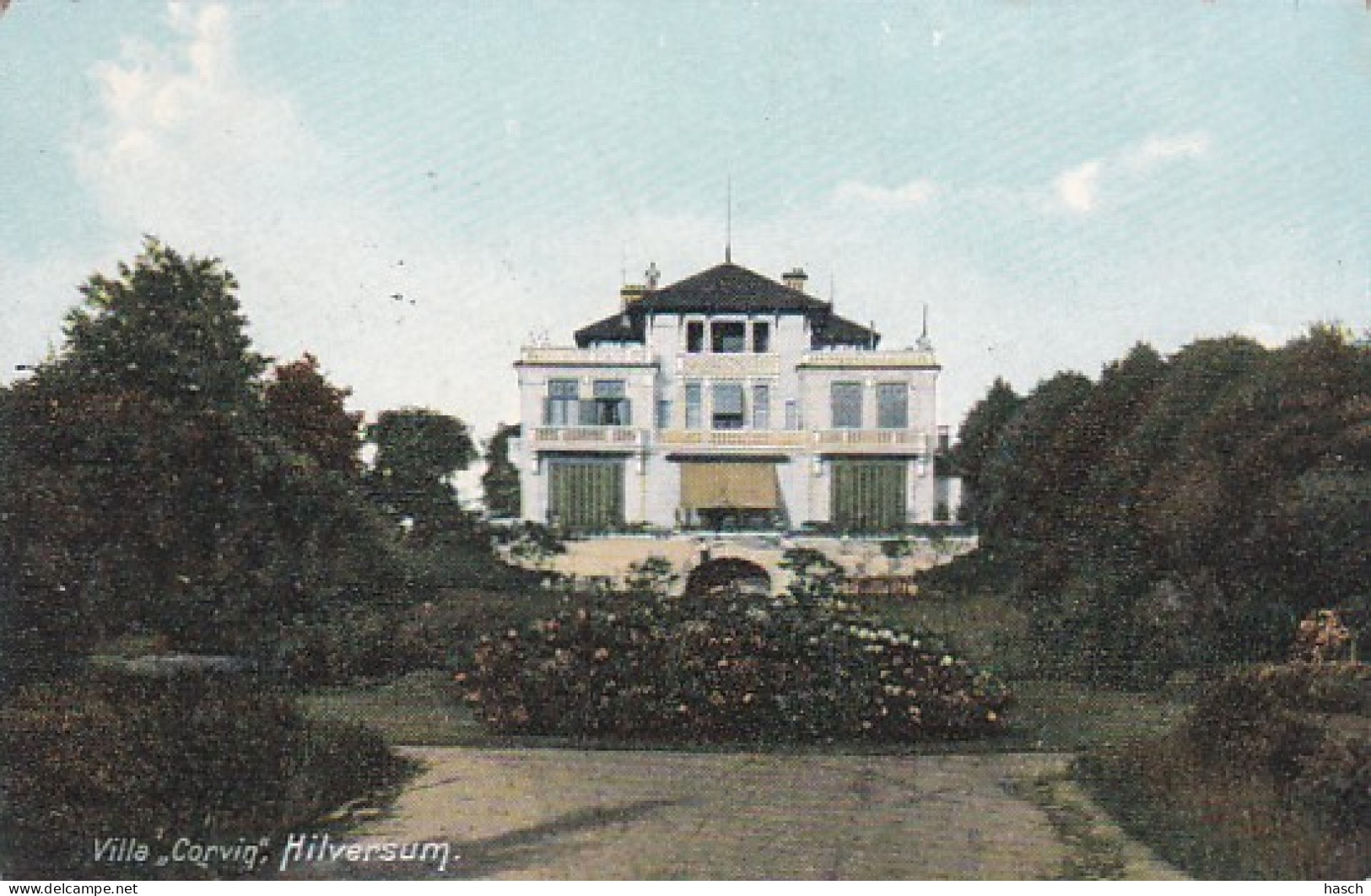 485146Hilversum, Villa ,,Corvin'' 1908. (kleine Beschadiging In De Hoeken) - Hilversum
