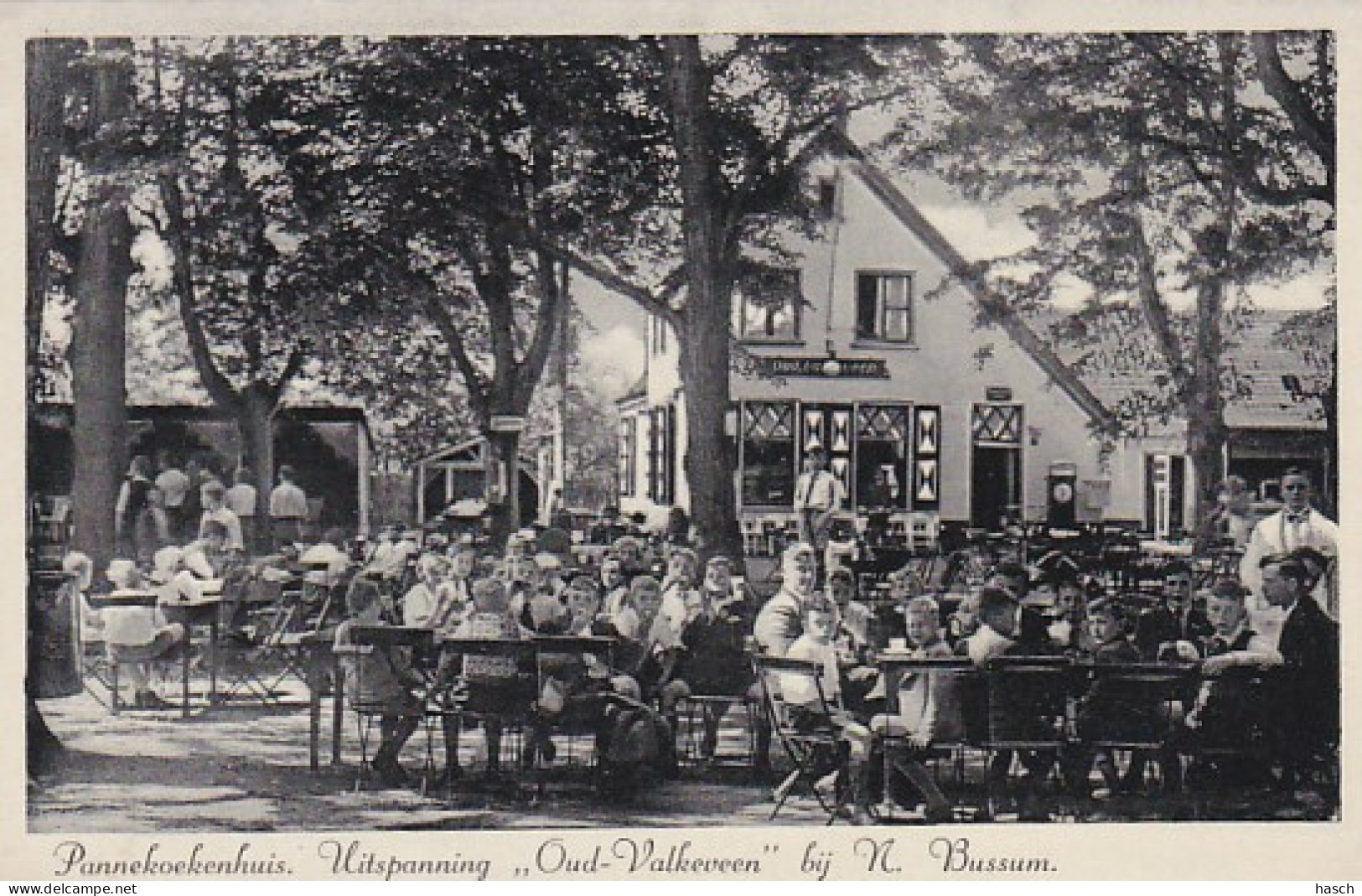 485160Bussum, Pannekoekenhuis Uitspanning ,,Oud - Valkeveen'' 1938. - Bussum
