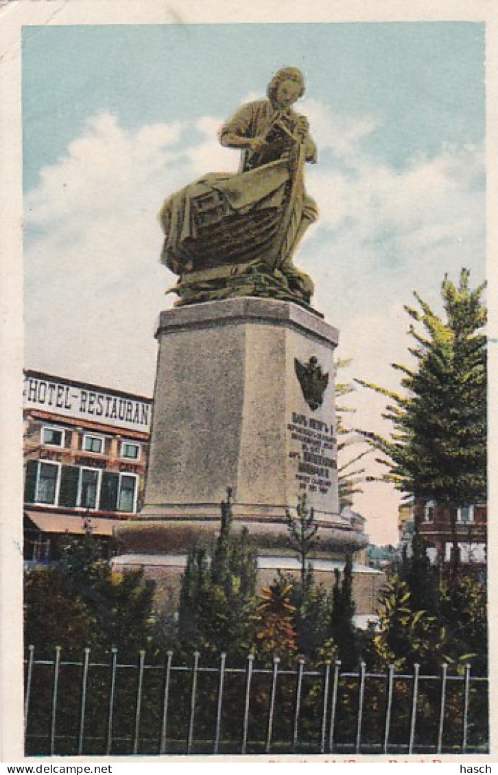 485174Zaandam, Standbeeld (Czaar Peter) Dam. 1920.(linksboven Een Vouwtje) - Zaandam
