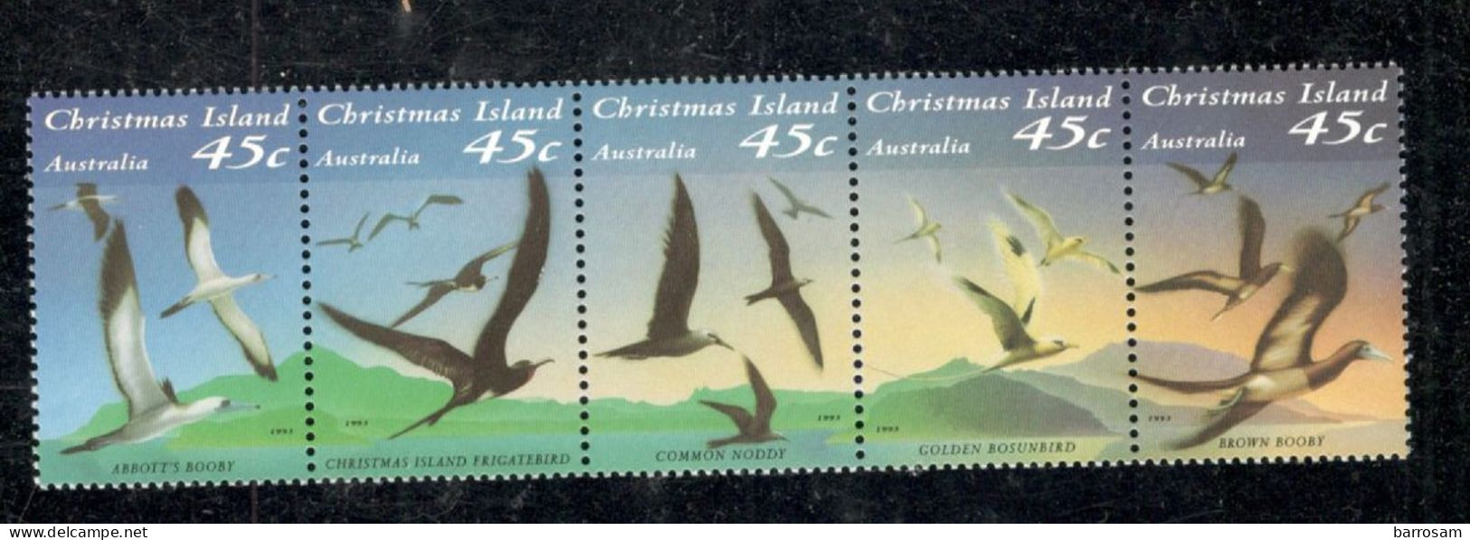 CHRISTMAS ISLAND.....1993: Michel379-83 - Christmas Island